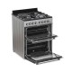 Thermogatz TGS 8001 IX Κουζίνα Υγραερίου & Ρεύματος 92lt με Εστίες Υγραερίου & Ρεύματος Π60εκ. Inox